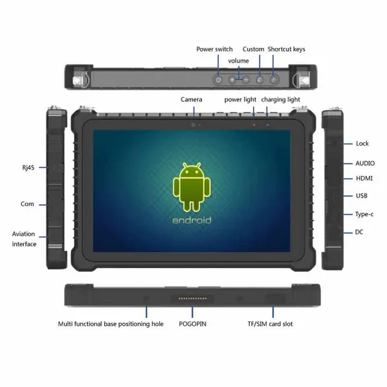 IP67 Mini 8/10.1 Inch Capacitive Screen Industrial Android12 Rugged Tablet PC 