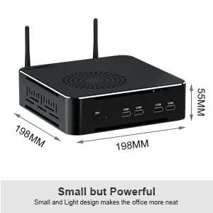 Hystou Hot Sale Gaming Mini PC DDR4 SD Card 1tb Dual Display 8USB Inchs Monitor Embedded Android Computer Rk3288 Desktop 