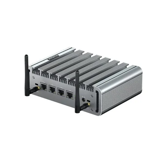 Hystou Alder Lake N100 Firewall Pfsense Dual Channel DDR4 4LAN Fanless Desktop Computer Embedded for Home Factory Automation Mini PC 